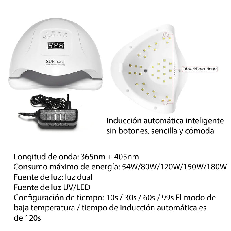 Lampara De Uñas Sun X5 Plus 54w Led Uv