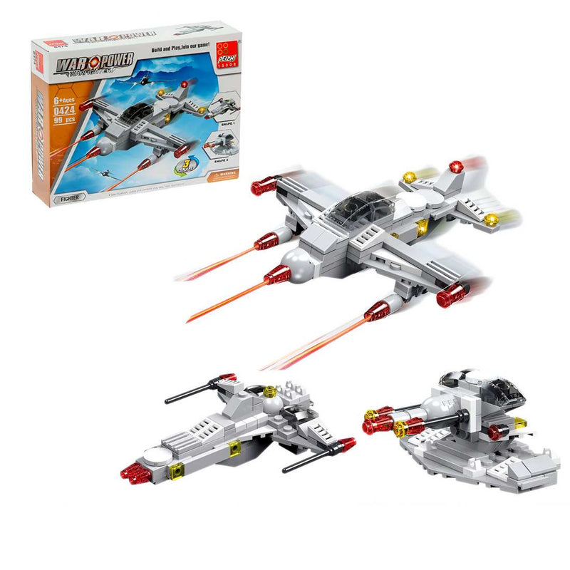 Avion De Combate Militar 3 En 1 Armable